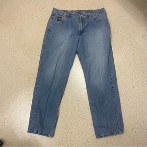 Cinch Men's Black Label High Rise Loose Fit Tapered Leg Denim Jeans Size 40x34